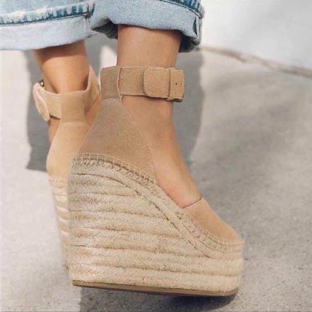 Soludos | Positano Platform Wedge Sandals Size 10 - Picture 4 of 5